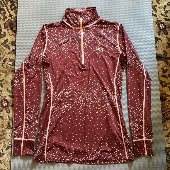 Kari Traa Meteor Half Zip Pullover Base Layer Red Pink Burgundy Golf - Picture 5 of 11